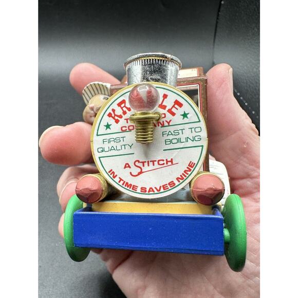 Vintage 1988 Enesco Treasury of Christmas Ornament Merry Christmas Engine -S1M - Picture 6 of 11